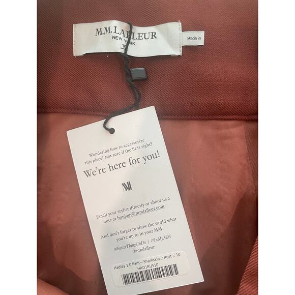 M.M. LaFleur Hadley Pant – Sharkskin Rust Brown – Wide-Leg – Sz 10 NWT - Picture 5 of 9